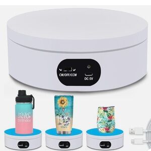 White Rotating Display Stand